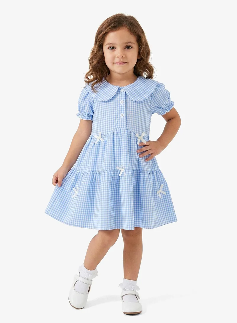Pinata Blue Collar Ruffle Summer Dress