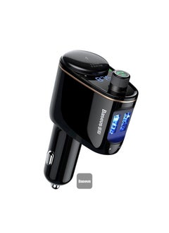 Baseus Car Charger with FM Bluetooth Transmitter, Car Bluetooth Adapter, Car Fast Charger, Car MP3 Music Player,Car Wireless Radio Adapter, Car Kit  - Image 1