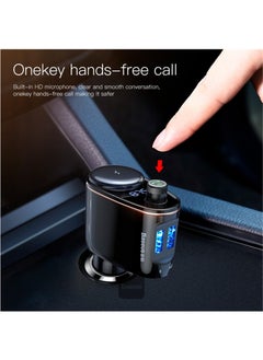 Baseus Car Charger with FM Bluetooth Transmitter, Car Bluetooth Adapter, Car Fast Charger, Car MP3 Music Player,Car Wireless Radio Adapter, Car Kit  - Image 3