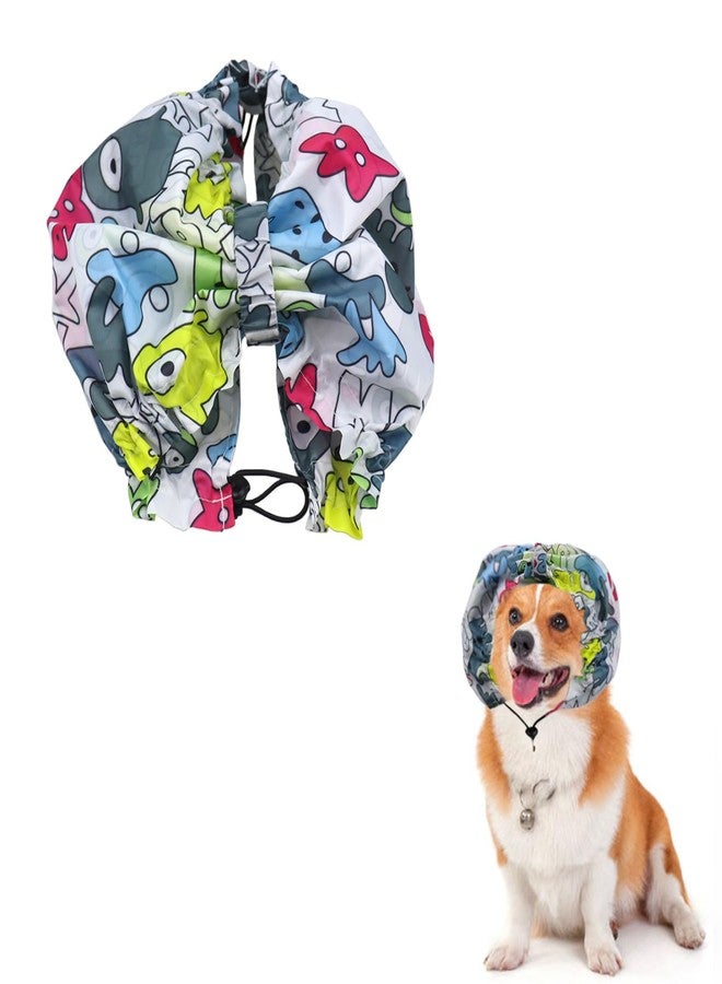 vomvomp Adjustable Dog Shower Cap Bath Cap Waterproof Shower Hat Dog Ear Covers Overhanging Pet Bath Ear Protection Cats Ear Drops Guard for Kitten Puppy Small Pets Bath Protector - Image 1
