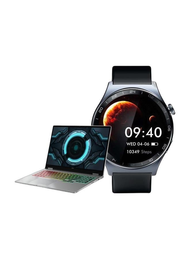 Infinix حاسوب محمول GTBOOK بشاشة 15.6 بوصة 120 هرتز، معالج Core i5-12450H/16 جيجابايت RAM/512 جيجابايت/بطاقة رسومات Nvidia Geforce RTX 3050 بسعة 6 جيجابايت/ويندوز 11 هوم إنجليزي/عربي ميكا فضي و ساعة ذكية 300 مللي أمبير XW3E- رمادي مجموعة - Image 2