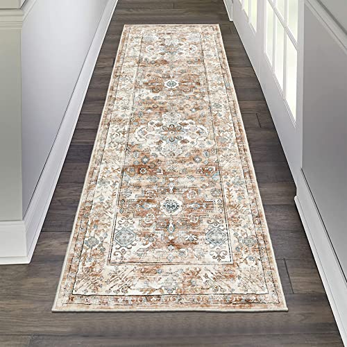 Pauwer Boho Hallway Runner Rug 2x6 Washable Entryway Area Rugs Non Slip Farmhouse Vintage Floor Mat Carpet Runner for Hallways Laundry Room Kitchen Bathroom Bedroom