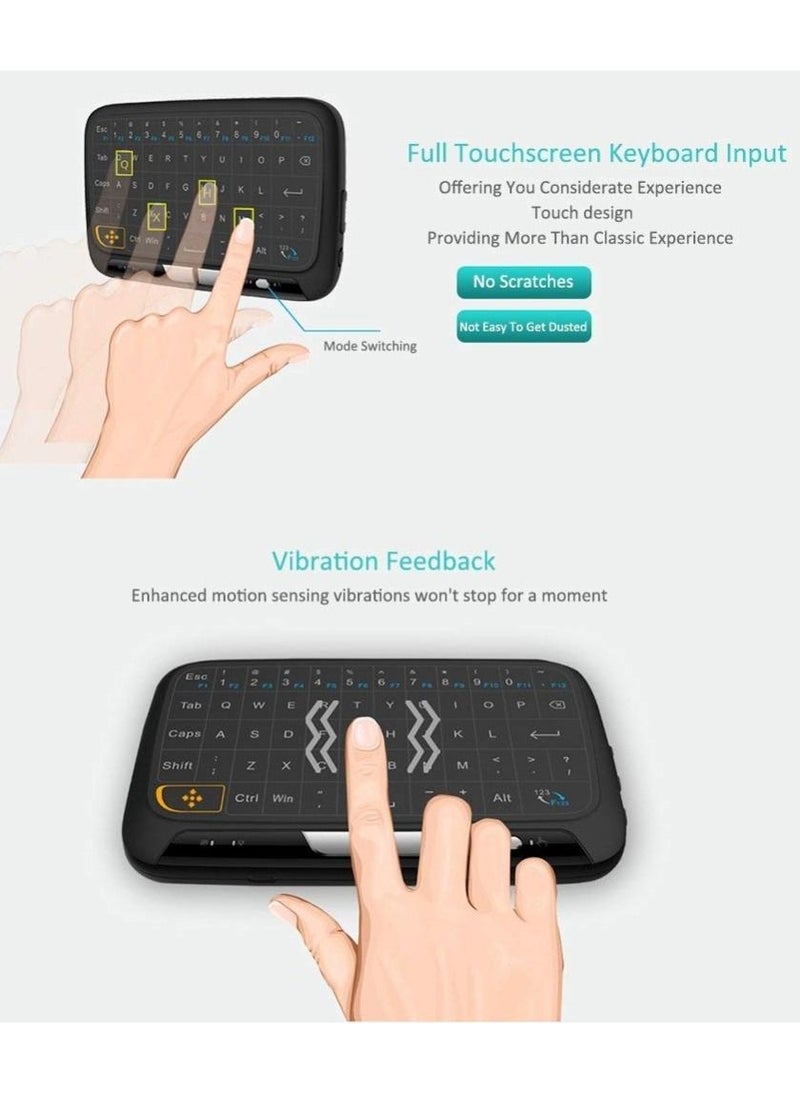 Generic - Mini Touch Air keyboard H18 2.4 GHz Full Screen Touchpad Air Mouse Support Connect Android TV Box Notebook Computer Desktop PC - Image 1