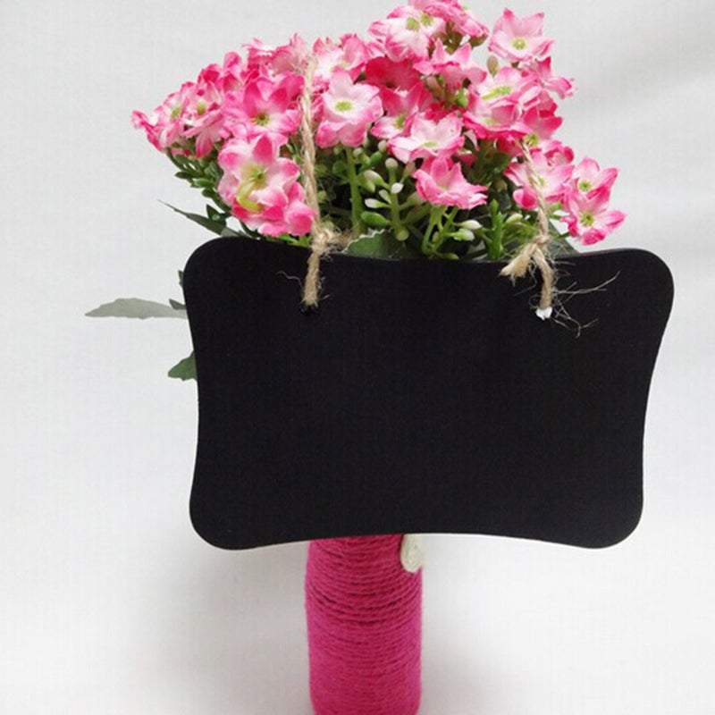 10pcs Mini Hanging Chalkboards Black Erasable Board Message Board Sign - Image 2
