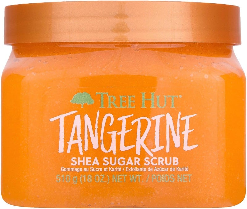 Tree Hut Tangerine Shea Sugar Scrub - 510g Exfoliating & Nourishing with Vitamin C & Salicylic Acid - Image 1