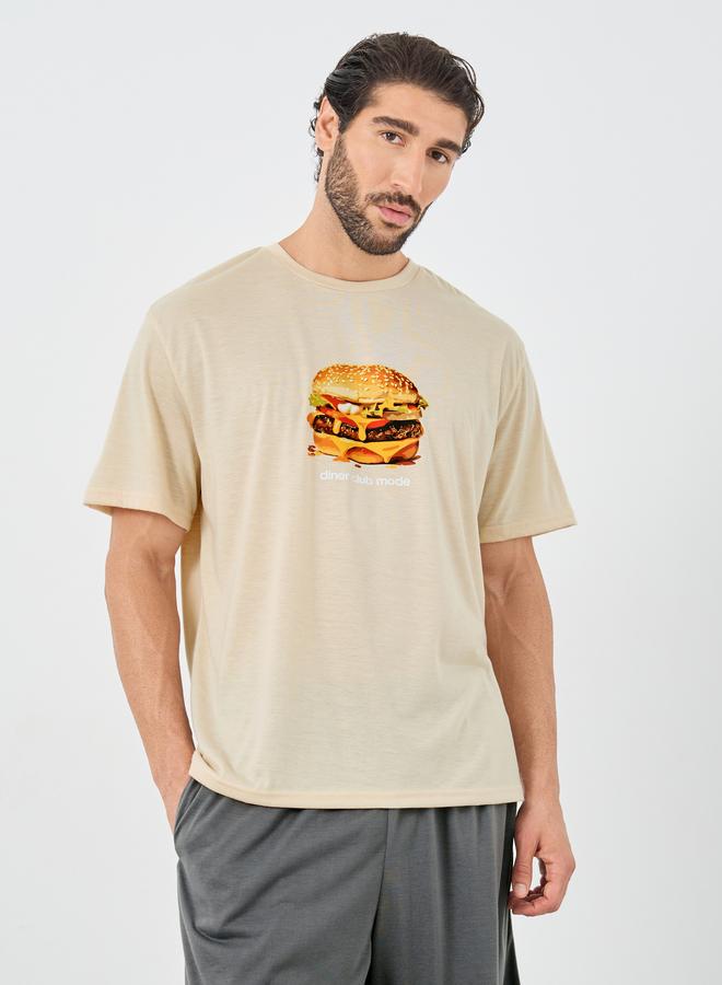 Styli Graphic Print T-Shirt and Solid Shorts Set - Image 2