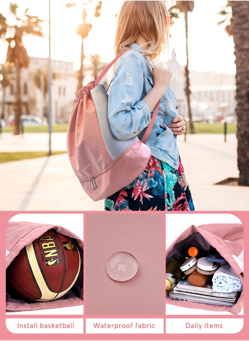 URbazaar - Sports Drawstring Backpack - String Swim Gym Bag with Shoes Compartment and Wet Proof Pocket for Women&Men - Image 1