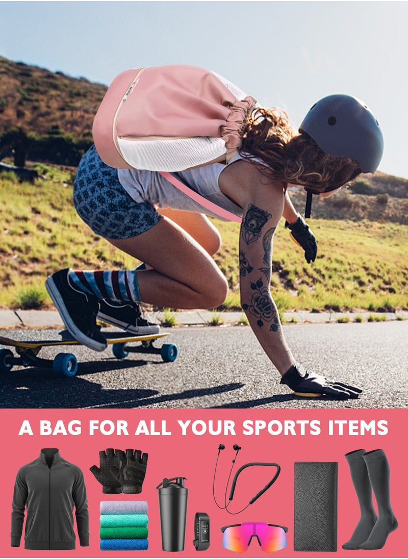 URbazaar - Sports Drawstring Backpack - String Swim Gym Bag with Shoes Compartment and Wet Proof Pocket for Women&Men - Image 1