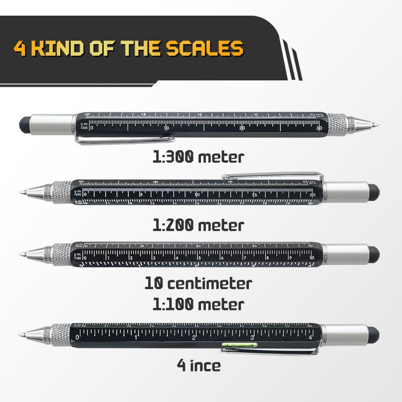 Tiosamd Stocking Stuffers for Men, 9 in 1 Multitool Pen 2Pcs and Refill 6Pcs, Unique Tech Tool Pen from Wife Daughter to Father Boyfriend Husband on Christmas, Birthday, Valentine's Day - Image 5