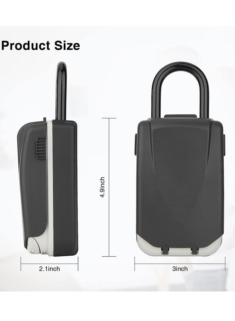 SOLARAE Key Lock Box for Outside, Lock Box for House Keys, Key Lockbox for Key Storage Outdoor, 4 Digit Combination Lock Box for Realtors Garage Spare Keys - Image 5