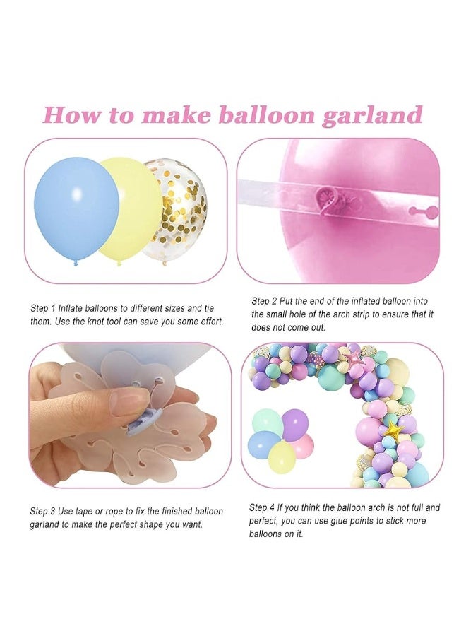 Ouddy Unicorn Balloons Arch Garland Kit, 146Pcs Rainbow 40" Unicorn Balloon Pastel Pink Purple Blue Confetti Balloons Happy Birthday Banner for Ice Cream Baby Shower Unicorn Birthday Party Decorations - Image 4