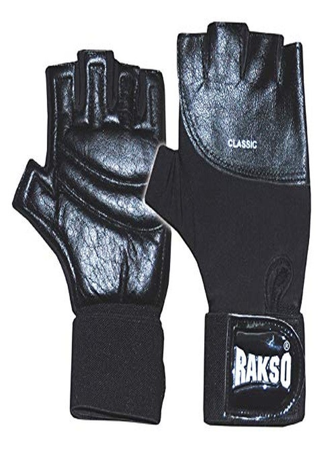 RAKSO Gloves for Weight Lifting and Exercises | Wrist Wrap Support for Weightlifting| Crossfit | Pull ups | Workout | Hand Grips | Powerlifting | Palm Protection, - Image 1