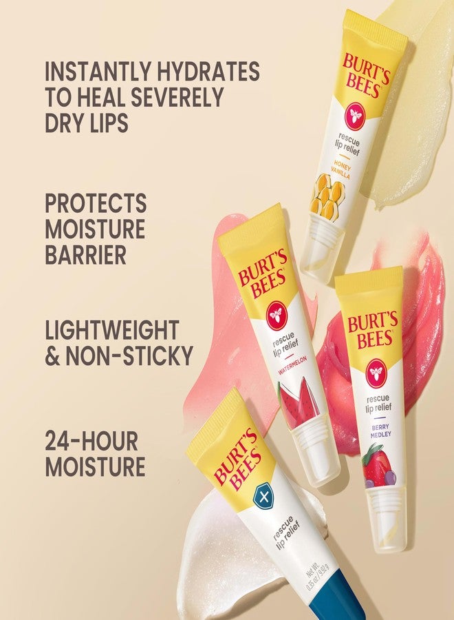 Burt's Bees Rescue Lip Relief, Berry Medley, Hydrating Lip Balm for Dry Cracked Lips, with Responsbily Sourced Beeswax and Shea Butter, 100% Natural Origin, 1 Squeezy Tube, 0.35oz - Image 2
