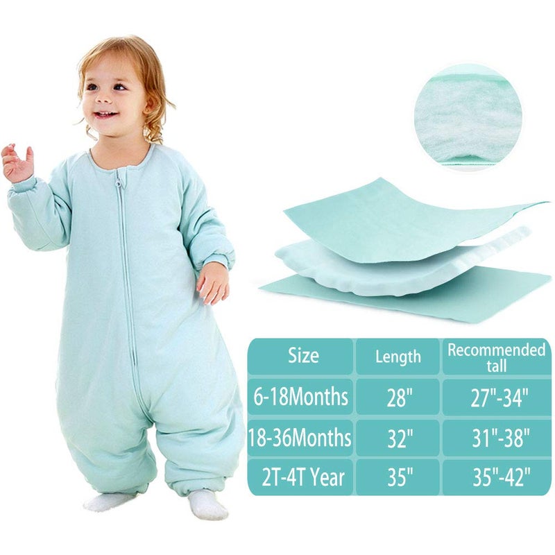 ريستكلاود Baby Sleep Bag with Feet Winter, Wearable Blanket with Legs, Sack for Toddler Thicken 2.5 TOG (Pink, 6-18 Months) - Image 2