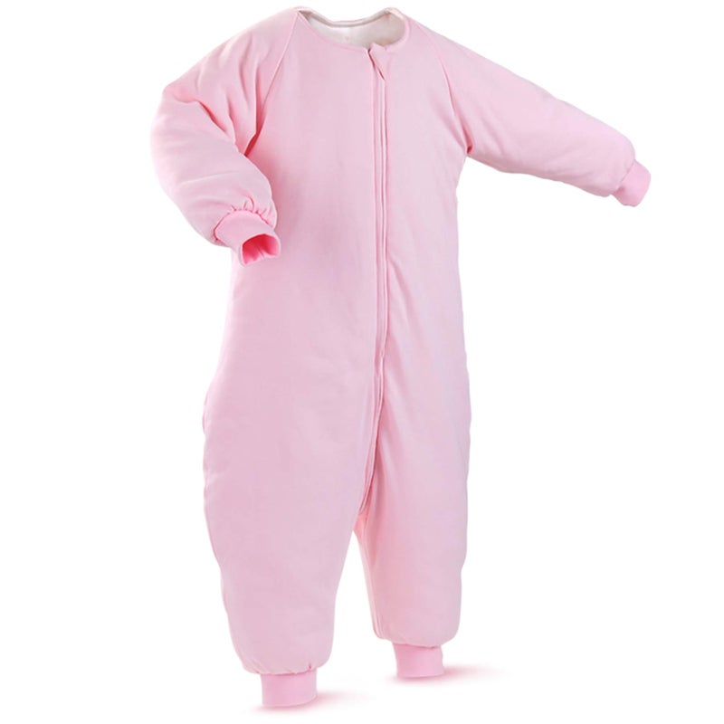 ريستكلاود Baby Sleep Bag with Feet Winter, Wearable Blanket with Legs, Sack for Toddler Thicken 2.5 TOG (Pink, 6-18 Months) - Image 1