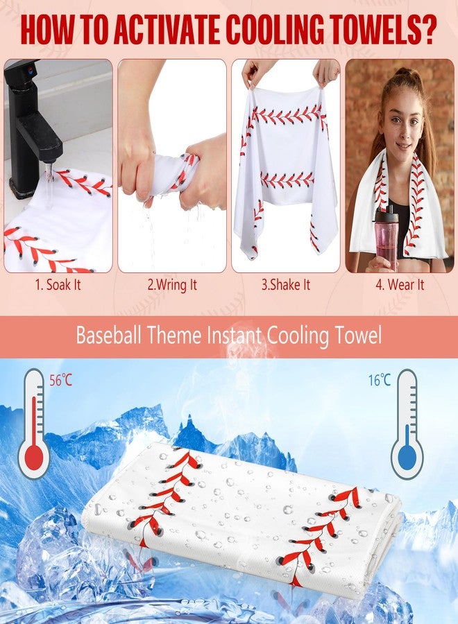 Chumia 18 Pcs 30 x 9 Inch Baseball Cooling Towel Accessories Baseball Soft Party Favors Ice Towel Breathable Chilly for Player Team Coach Team Gifts Goodie Bag Stuffers Sport Supplies - Image 3