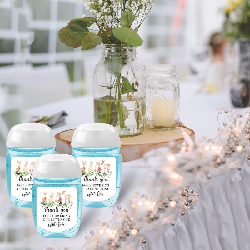 None/Brand ملصقات مطهر اليدين شكرًا لك على showering صغيرنا بالحب ملصقات هدايا حفلة استقبال المولود ملصقات حفلة استقبال المولود سفاري - Image 4