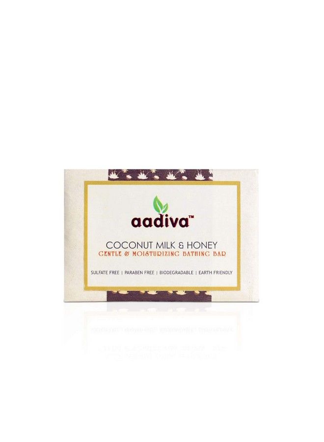 Aadiva Coconut Milk And Honey Ayurvedic Sulfate Free And Paraben Free Handmade Bathing Bar 100G - Image 1