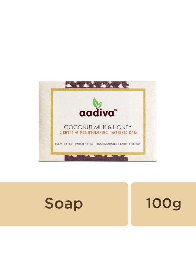 Aadiva Coconut Milk And Honey Ayurvedic Sulfate Free And Paraben Free Handmade Bathing Bar 100G - Image 3