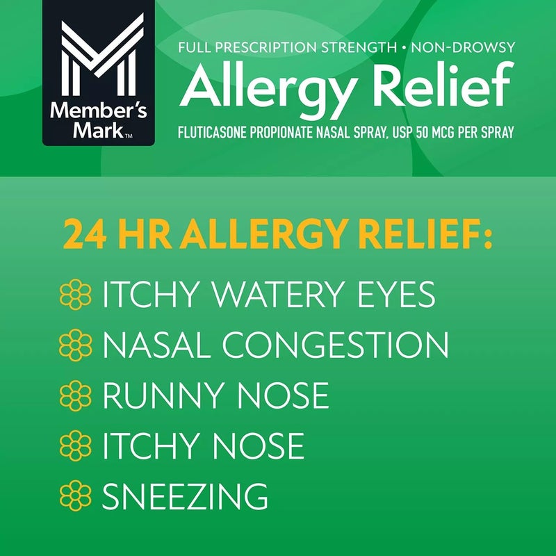 Members Mark Fluticasone Propionate Nasal Spray 6 pk 054 fl oz Bottle - Image 4