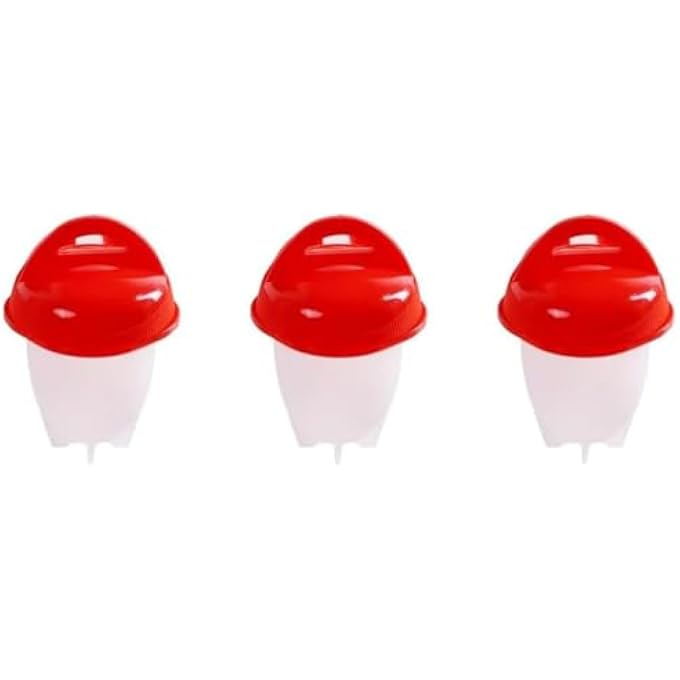 TRHDFW 3Pcs Egg Boiler Egg Poachers Cups Non Stick Silicone Egg Boiler Cups Egg Cooker For Kitchen Easy To Clean Fast Cooking Egg For Breakfast - Image 2