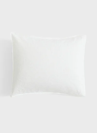 اتش اند ام غطاء وسادة كتان مغسول