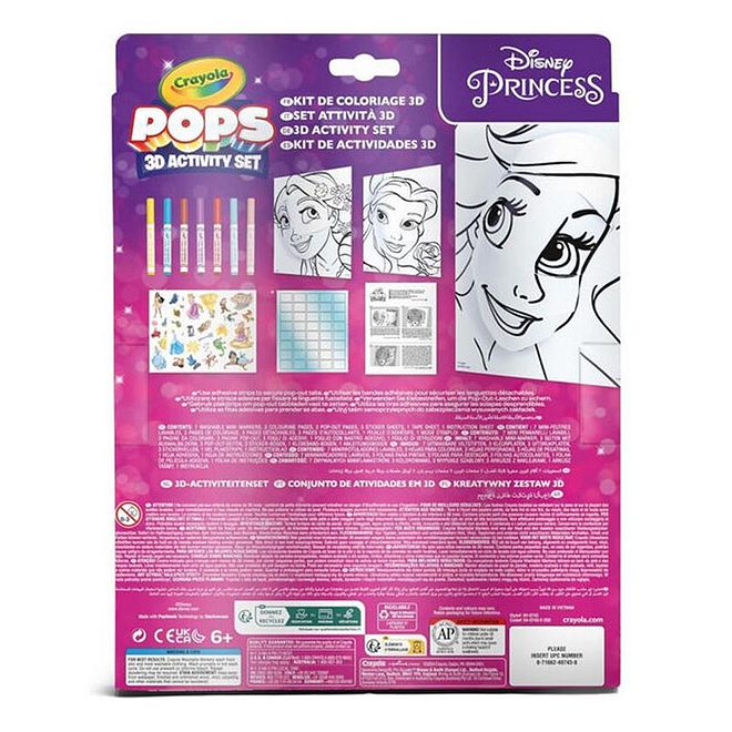 Crayola Disney Princess 3D Activity Colouring Set, Artistic Masterpieces, Simple & Enjoyable, Super-Realistic, 6 Years+, Pack of 17 - Multicolor - Image 3