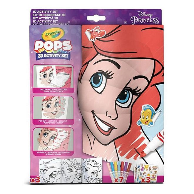 Crayola Disney Princess 3D Activity Colouring Set, Artistic Masterpieces, Simple & Enjoyable, Super-Realistic, 6 Years+, Pack of 17 - Multicolor - Image 2