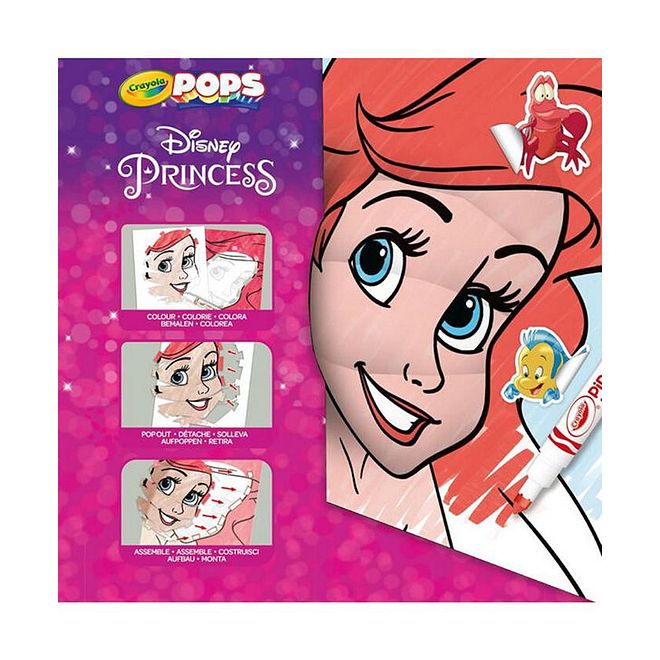 Crayola Disney Princess 3D Activity Colouring Set, Artistic Masterpieces, Simple & Enjoyable, Super-Realistic, 6 Years+, Pack of 17 - Multicolor - Image 4