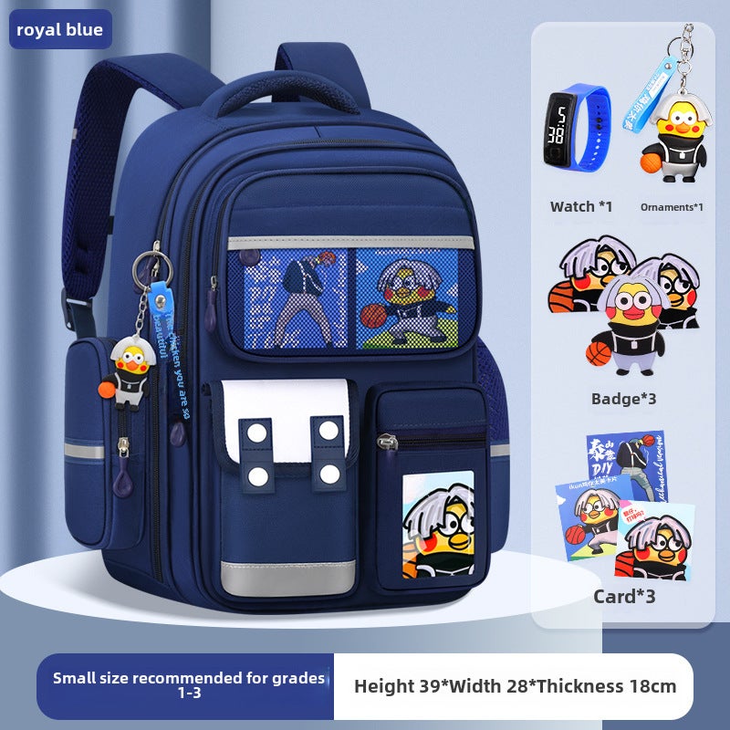 Kids 2023 Ergonomic Spine Care BackpackSmall size sapphire blue [send ornaments + badges + cards + watches] Small size sapphire blue [send ornaments + badges + cards + watches] 