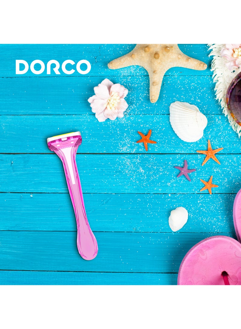 DORCO شاي بيكيني نسائي ماكينة حلاقة قابلة للاستخدام مرة واحدة - Image 3