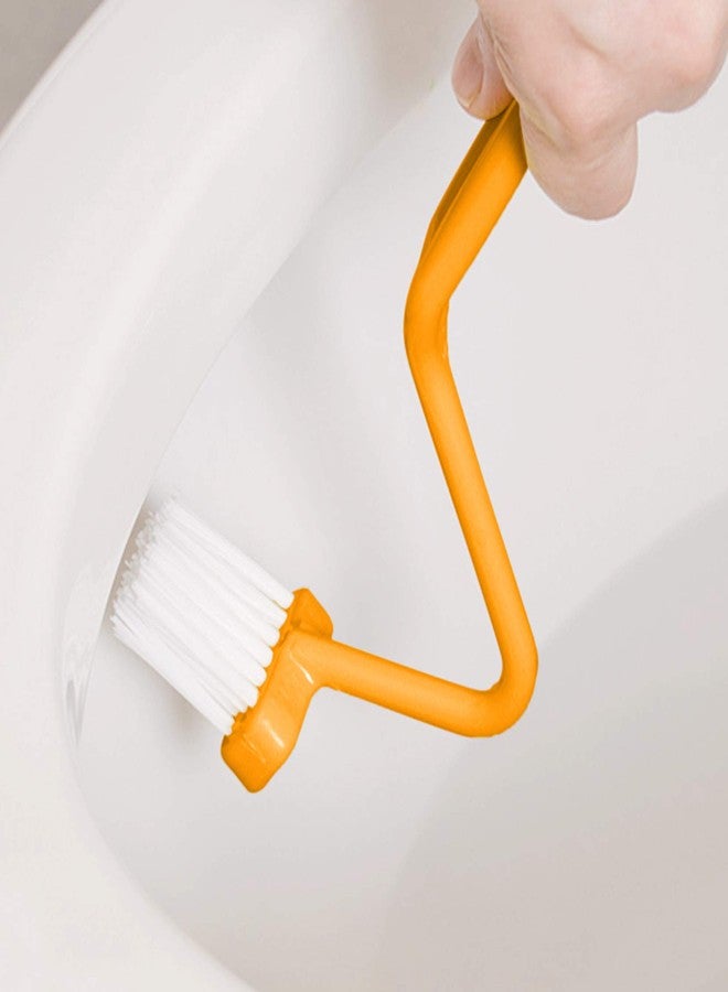 هوم-إكس فرشاة المرحاض المنحنية من HOME-X - فرشاة مرحاض بلاستيكية منحنية على شكل حرف V لتنظيف حافة زاوية المرحاض - 8 بوصات - Image 2