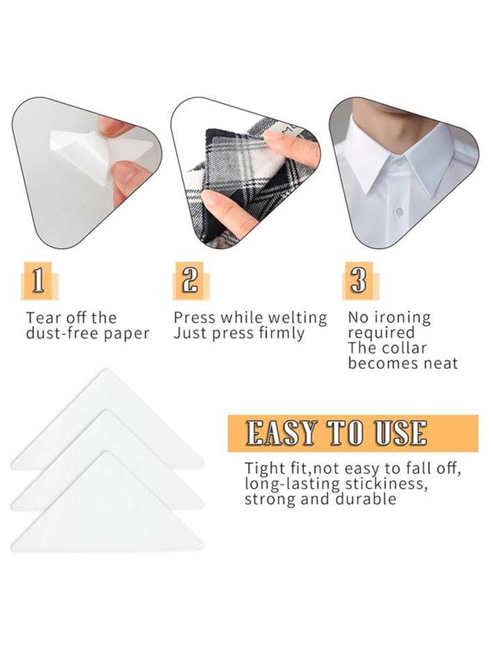 سيلكفكس 100 جهاز كمبيوتر شخصي طوق يبقى للرجال فستان القمصان ، لا Curl بولو قميص طوق يبقى مكافحة التشويه الحافة طوق يبقى ملصق طوق دعم لأي قميص من طوق - Image 5