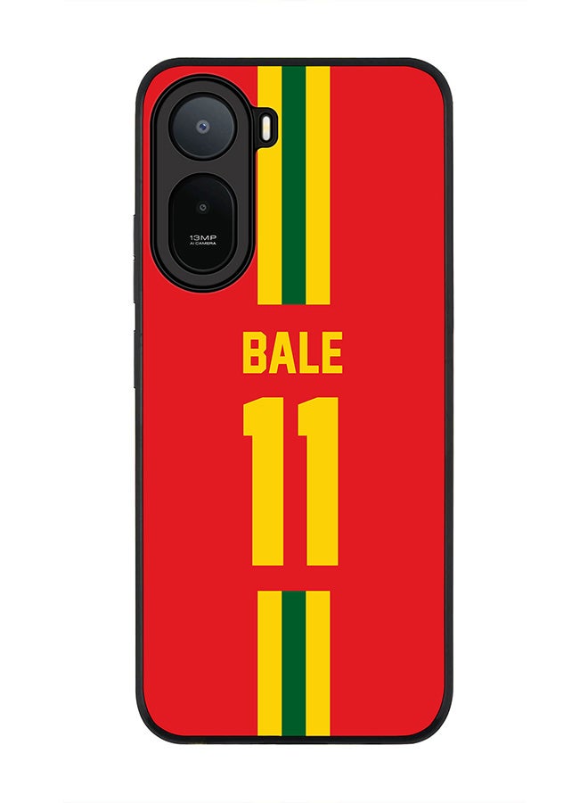 Stylizedd Rugged Case for Xiaomi Redmi A7 Pro 4G / Poco C81 / Poco C81 Pro / Poco C85x 5G- Slim Fit Hybrid Rubber Cover Football - Wales,  Bale