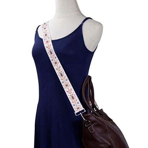 ZANQANO Crossbody Strap for Purses Replacement Adjustable Guitar Multicolor Style Handbag Straps (Foral W) - Image 2