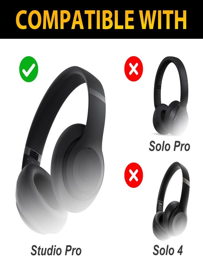 Adhiper Studio Pro Headband Replacement, Top Head Band Replacement Repair Kit for Beats Studio Pro Wireless Headphones Accessories, Composite Materials, Durable & Bending Resistant (Black) - Image 2