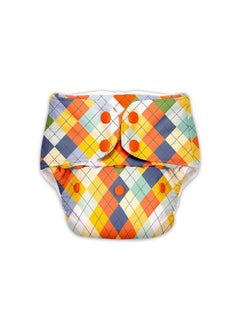 Superbottoms Basic Reusable Cloth Diaper For Babies 0 3 Years ; Freesize Adjustable Washablereusable Cloth Diaper For Babies ; New Quick Dry Ultrathin Pads ; Trim Fitting; Peach Geometricpack Of 1  - Image 5