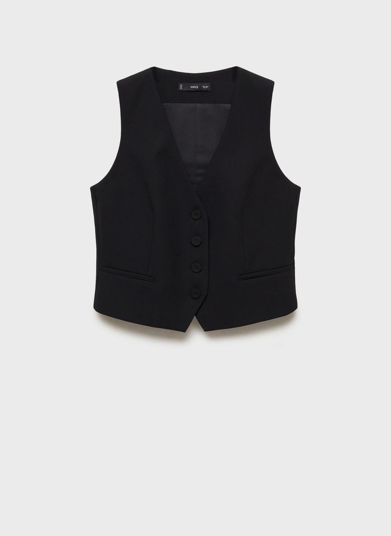 MANGO Suit Buttons Waistcoat  - Image 5