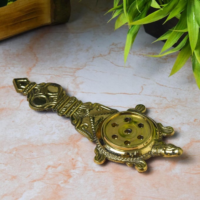 PURE BRASS KURMA AARTI TORTOISE AARTI135 GRAMS PACK OF 1 PIECE