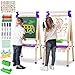 JOYOOSS Art Easel for Kids Easels for ToddlersWooden Kid Easel with Paper Roll Chalkboard for Kids Adjustable Double Sided Dry Erase BoardToddler Art Easel for Kid Ages 48 - Image 3