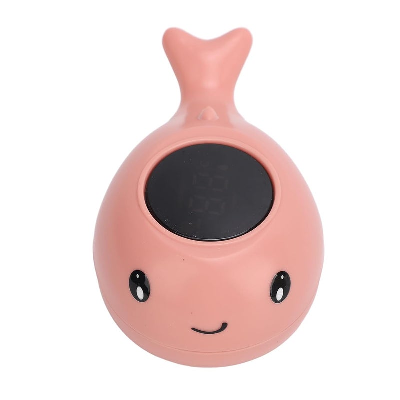 Fdit Whale Baby Bath Temperature Tester Monitor For Bathtub Pink ABS Material - Image 2