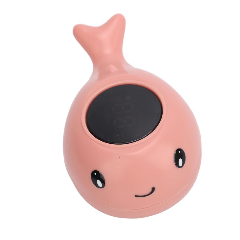 Fdit Whale Baby Bath Temperature Tester Monitor For Bathtub Pink ABS Material - Image 5