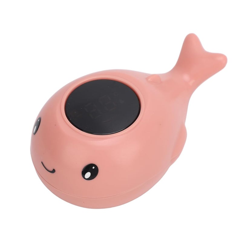 Fdit Whale Baby Bath Temperature Tester Monitor For Bathtub Pink ABS Material - Image 3