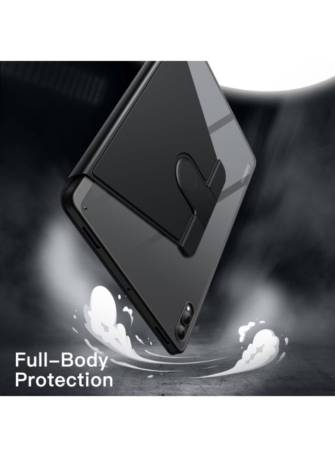 شيك فايب جراب دوار لجهاز سامسونج جالاكسي تاب إس 11 ألترا مع حامل قلم إس، غطاء حماية خلفي شفاف قابل للدوران 360 درجة، خاصية التشغيل/الإيقاف التلقائي (أسود) - Image 4