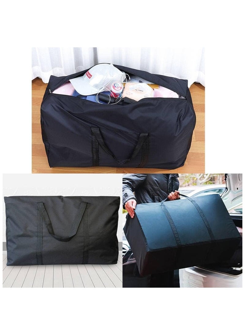 2 Pack Large Moving Bags, Moving Boxes with Strong Zippers & Carrying Handles, Storage Bags Storage Totes for Clothes, Oversized Storage Bag Organizer for Moving, Traveling, 100L  - Image 3