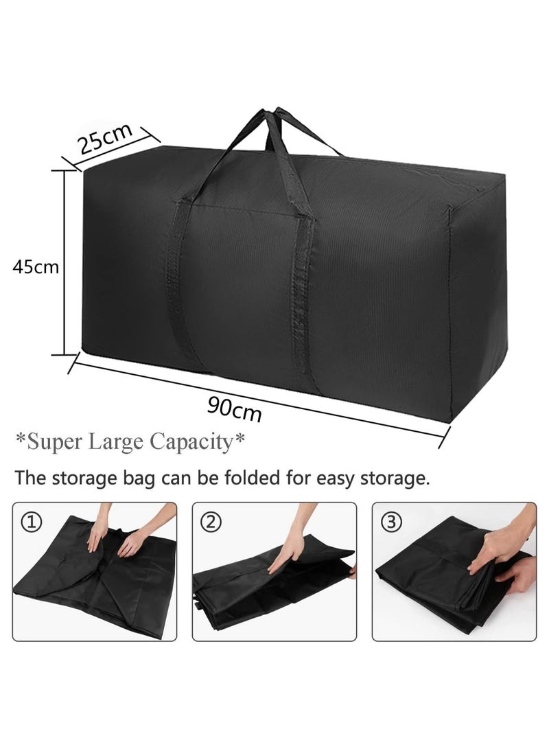 2 Pack Large Moving Bags, Moving Boxes with Strong Zippers & Carrying Handles, Storage Bags Storage Totes for Clothes, Oversized Storage Bag Organizer for Moving, Traveling, 100L  - Image 5