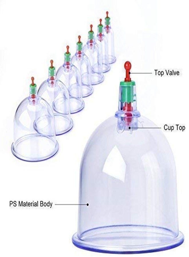 DIP مجموعة علاج الحجامة DIP، 12 كوبًا، علاج الحجامة الصينية التقليدية للجسم الصحي بتقنية الوخز بالإبر الفراغي لعلاج السيلوليت وتدليك الحجامة وتخفيف آلام الظهر - Image 4