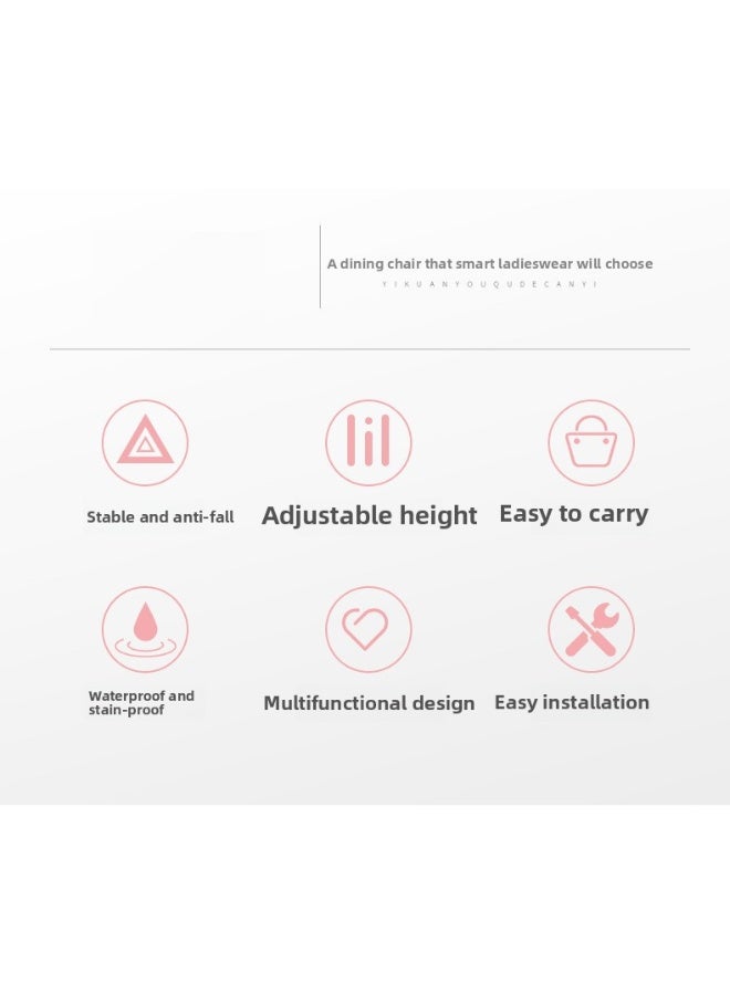 ORiTi كرسي طعام للأطفال، قابل للطي، محمول، آمن، متعدد الوظائف، كرسي طعام للأطفال، كرسي طاولة طعام للأطفال، كرسي طعام للأطفال - أزرق - Image 4