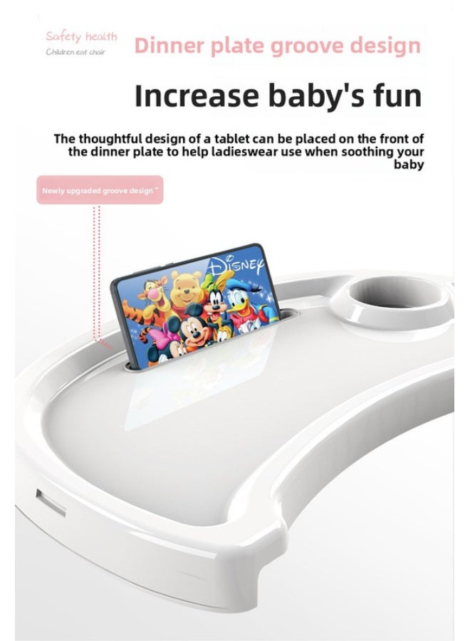 ORiTi كرسي طعام للأطفال، قابل للطي، محمول، آمن، متعدد الوظائف، كرسي طعام للأطفال، كرسي طاولة طعام للأطفال، كرسي طعام للأطفال - أزرق - Image 2