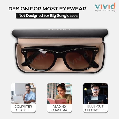 VIVID Vision Unisex Adult Lightweight Eyewear Specs Case Cover | Protect Eye Glasses | ABS | Plastic | Spectacles | Cases | AP-276 | Black-Light Brown - Image 5
